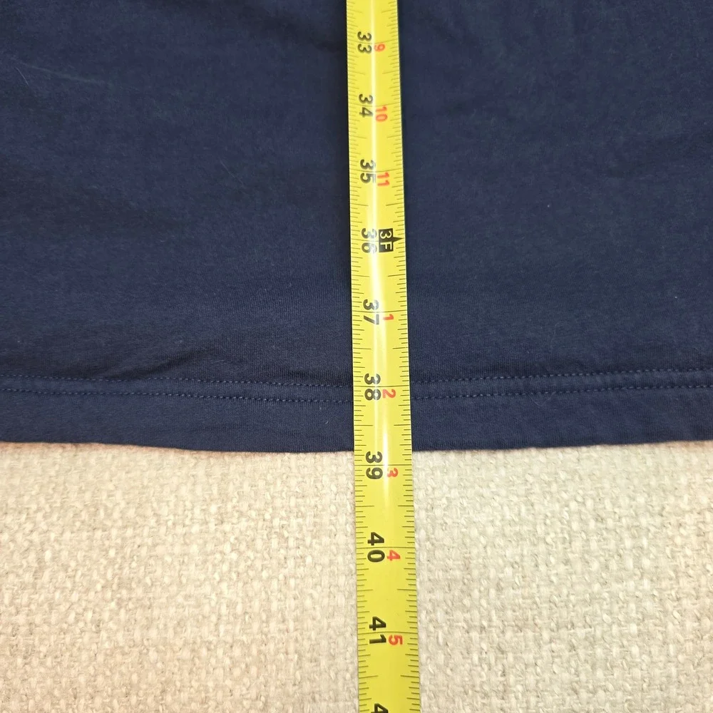 DudeRobe Mens Hooded Bathrobe Navy Blue Towel Lined Jersey Knit Size S/M